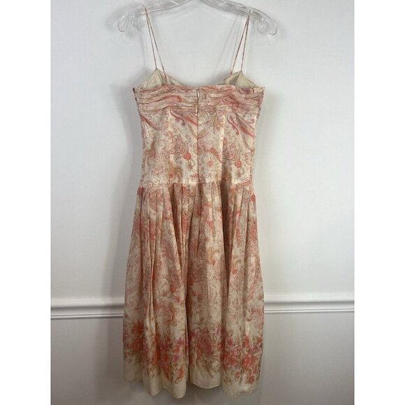 Teri Jon Rickie Freeman Floral Baby Doll Lace Corset Dress Sz 4 Neutral Capsule - Picture 2 of 7